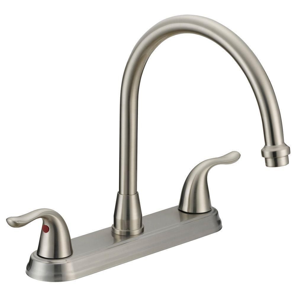 Impression Collection 2-Handle Standard Kitchen Faucet in Brushed Nickel