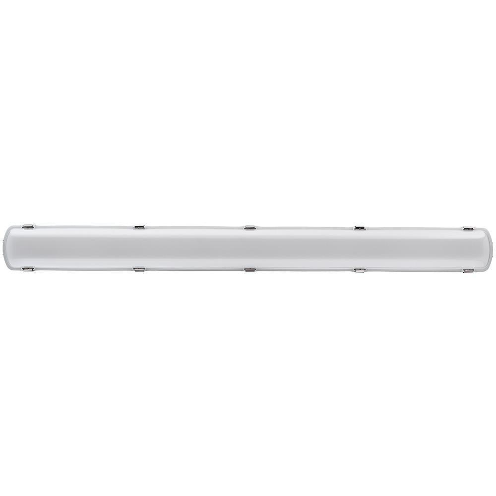 4 ft. 3600 Lumens Integrated LED White Wraparound Light Vapor Tight with Built-In Battery Backup 4000K Bright White