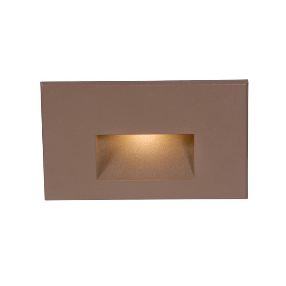 4-Watt Line Voltage 3000K Bronze Integrated LED Horizontal Wall or Stair Light