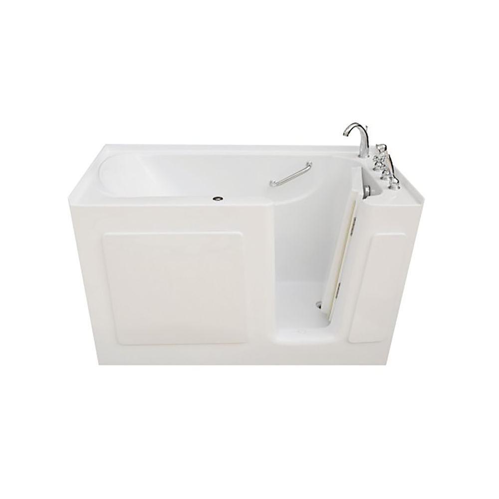 5 ft. Right Drain Walk-In Whirlpool Tub in White