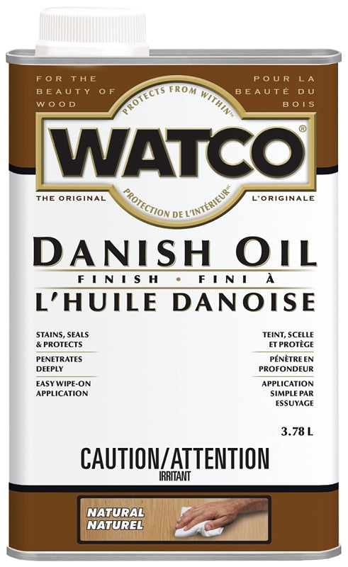Watco 273590 Danish Oil, Natural, Liquid, 3.78 L