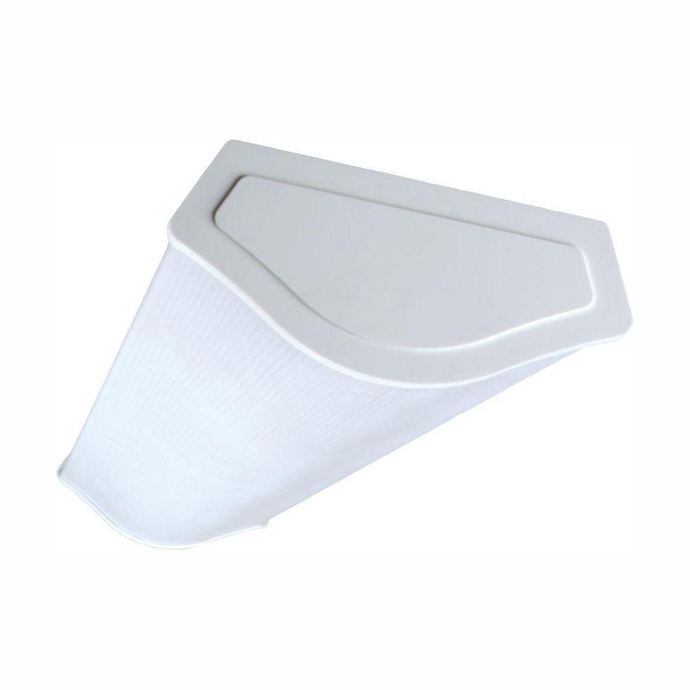 4-Light White Wraparound Fluorescent Steel Ceiling Fixture with White Euro-Style Acrylic Lens