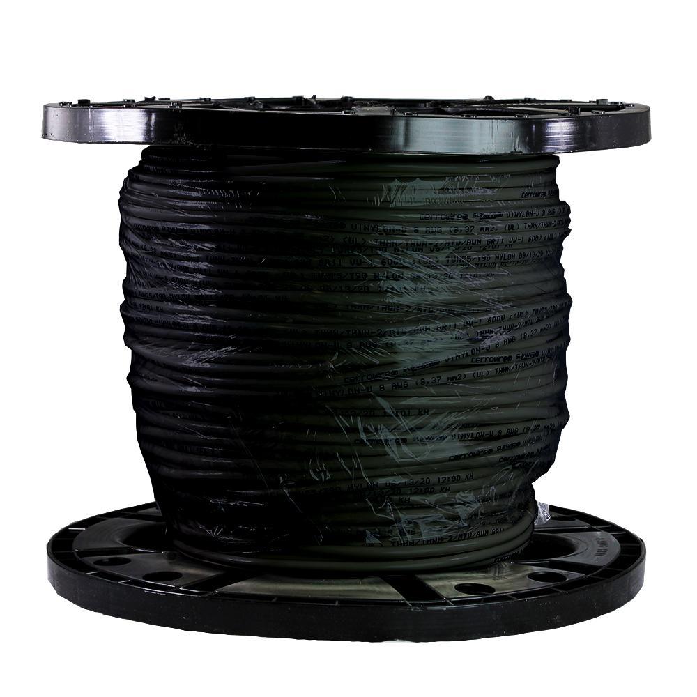 500 ft. 8/1 Black Stranded THHN Wire