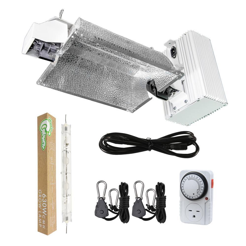 630-Watt CMH Double Ended DE Ceramic Metal Halide Enclosed Style Complete Grow Light System with Lamp