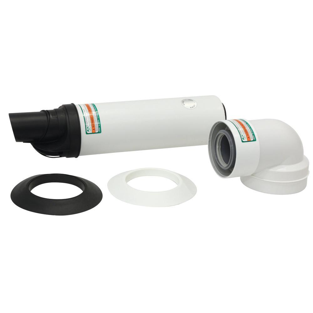 3 in. / 4 in. x 12 in. Plastic Condensing Horizontal Termination Vent Kit