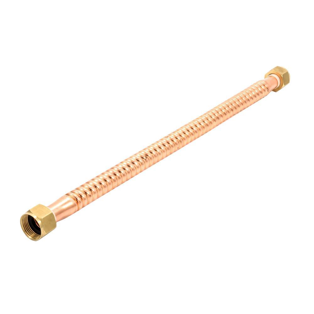 Camco 3/4 in. FIP x 3/4 in. FIP 18 in. Flex Copper Water Connector