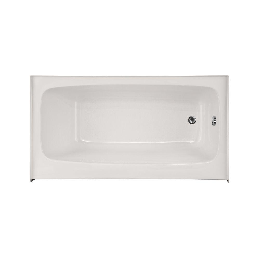 Trenton 72 in. Right Drain Rectangular Alcove Bathtub in White