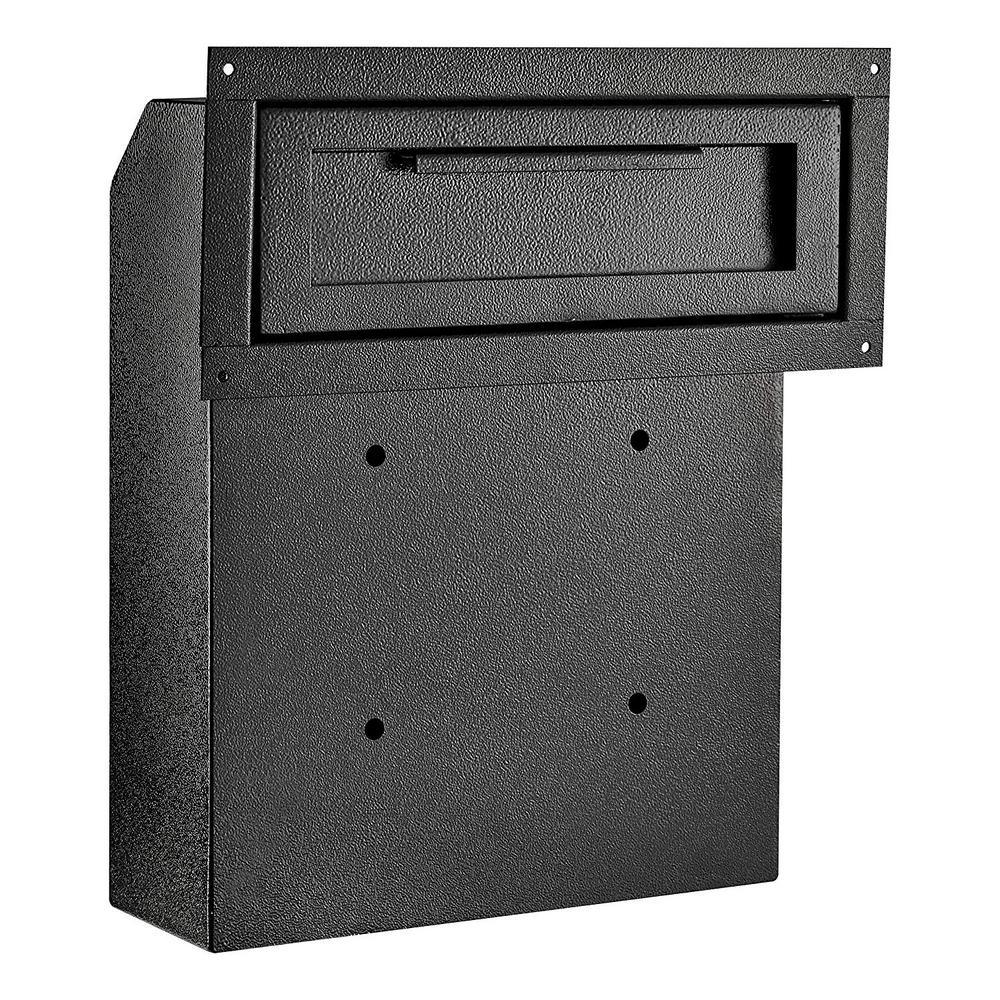 Black Through-The-Door Safe Locking Drop Box