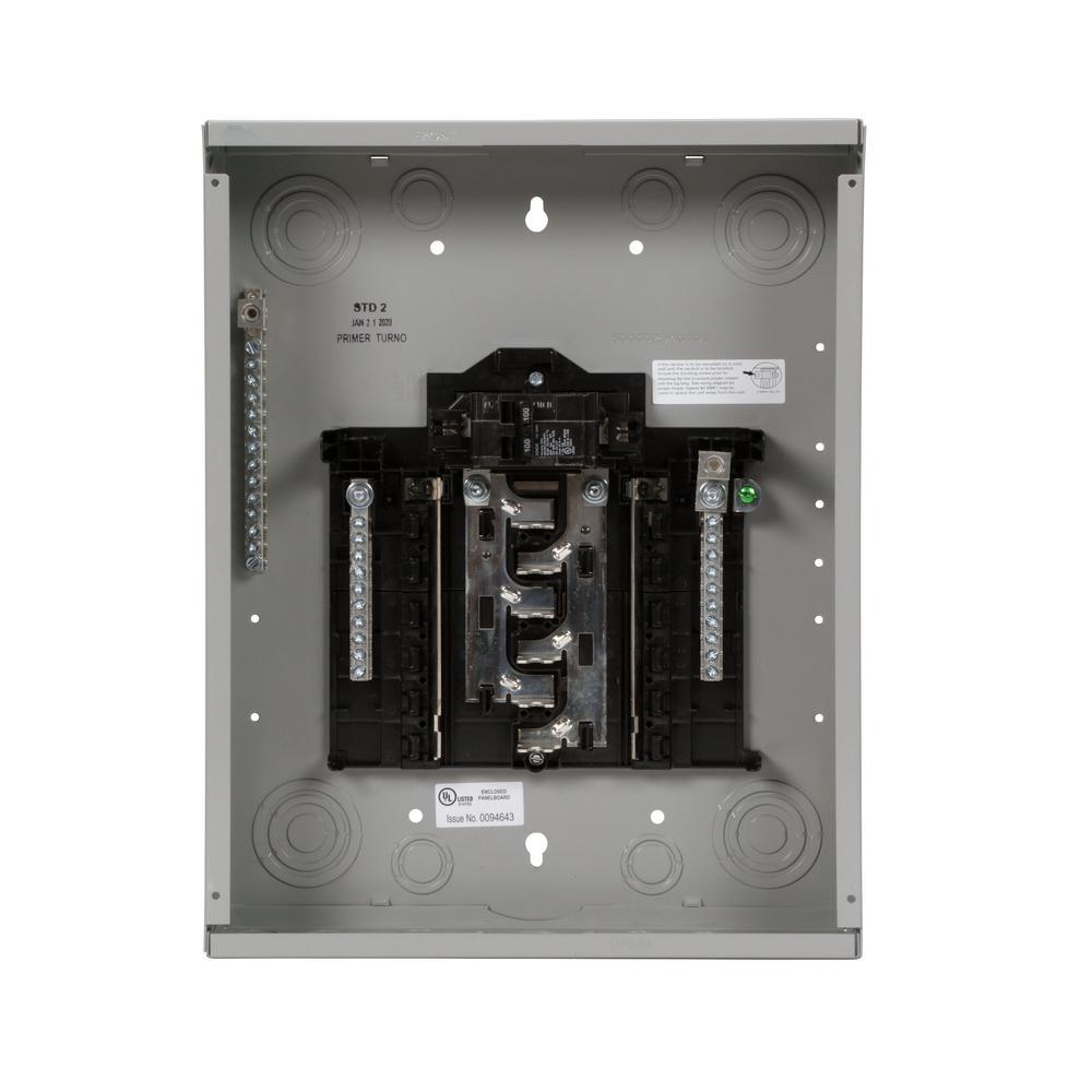 SN Series 100 Amp 12-Space 24-Circuit Main Breaker Plug-On Neutral Indoor Load Center