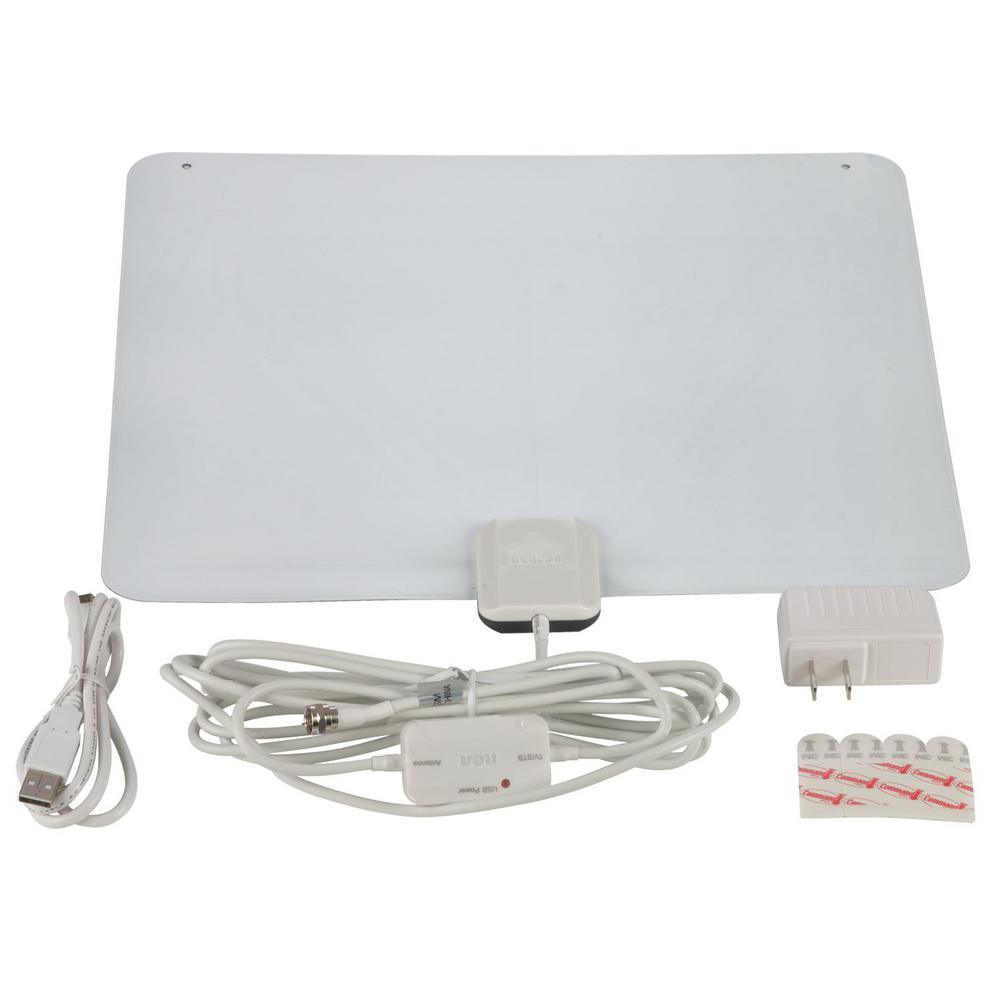 Amplified Indoor Ultra-Thin Multi-Directional HDTV Antenna with 65-Mile Range
