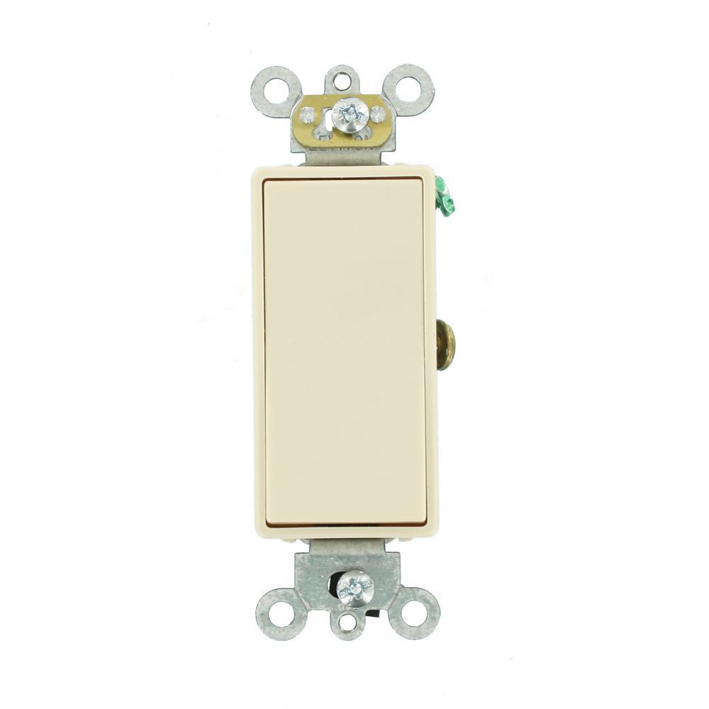 Decora 15 Amp Single-Pole AC Quiet Switch, Light Almond