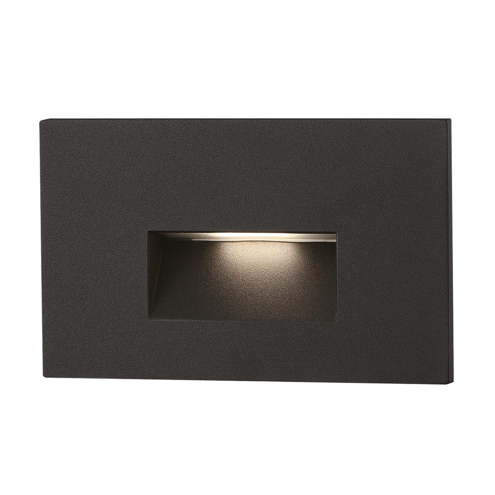 Line-Voltage 2-Watt Black Integrated LED Outdoor Stair Light