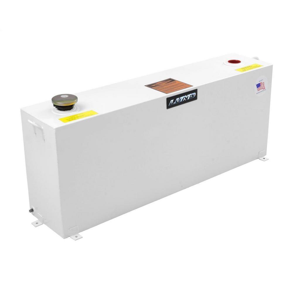 Lund 100 Gal. Steel Liquid Storage Transfer Tank, White