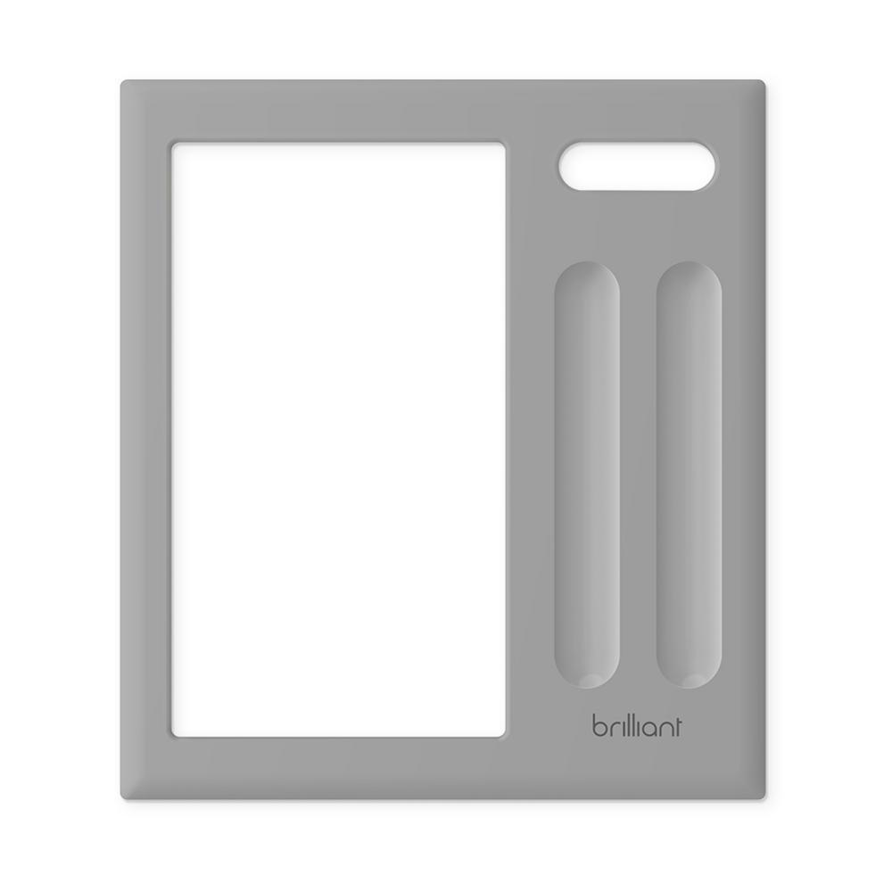 Smart Home Control 2-Switch PanelSnap-On Frame in Gray