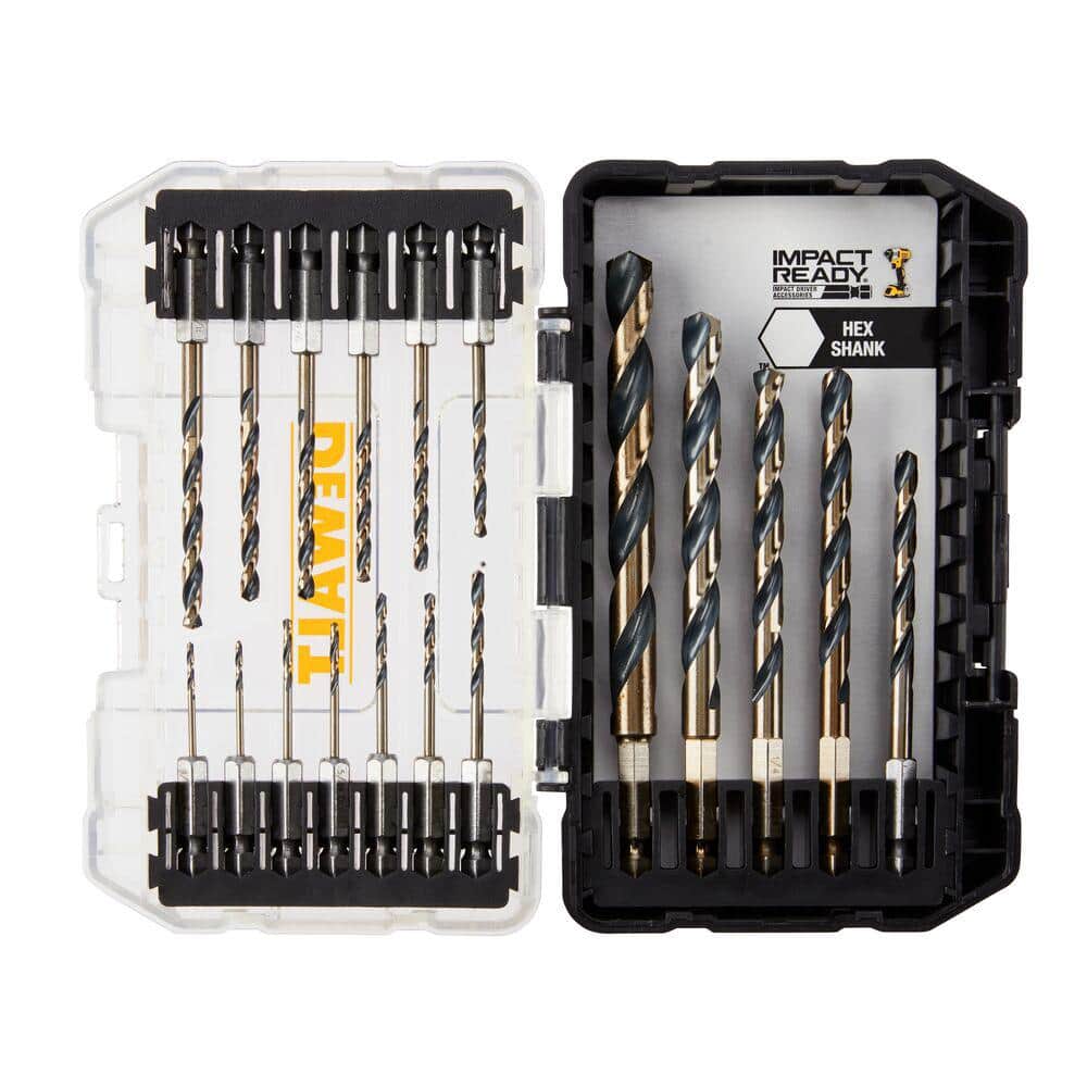 DEWALT Black and Gold Impact Ready Metal Drill Bit Set (18-Piece)
