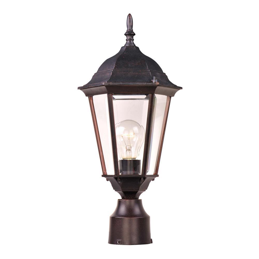 Westlake 8 in. Wide 1-Light Outdoor Empire Bronze Post Light
