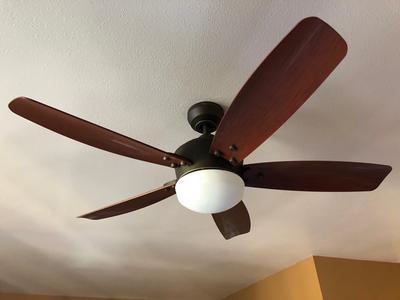 Harbor Breeze Saratoga 48-in Oil Rubbed Bronze LED Indoor/Outdoor Ceiling Fan with Remote (5-Blade)