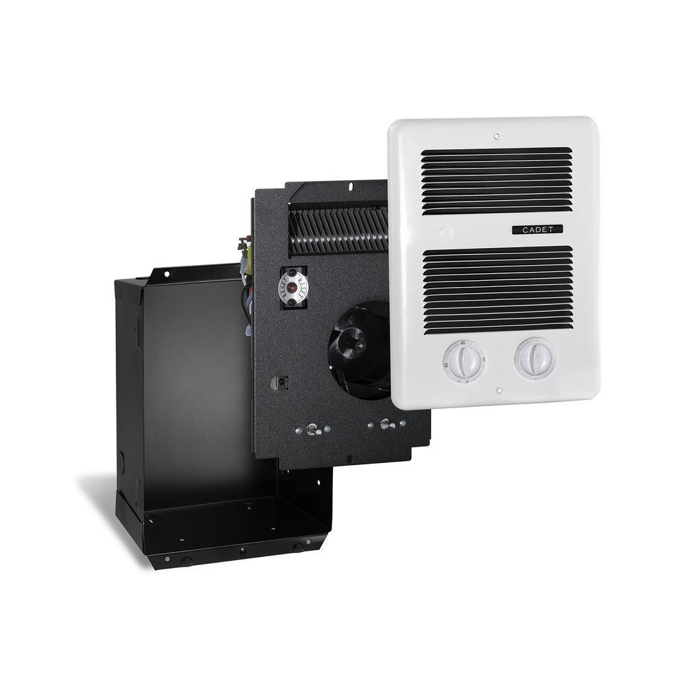 Com-Pak Bath 1,300-Watt 240-Volt In-Wall Fan-Forced Heater with Timer in White