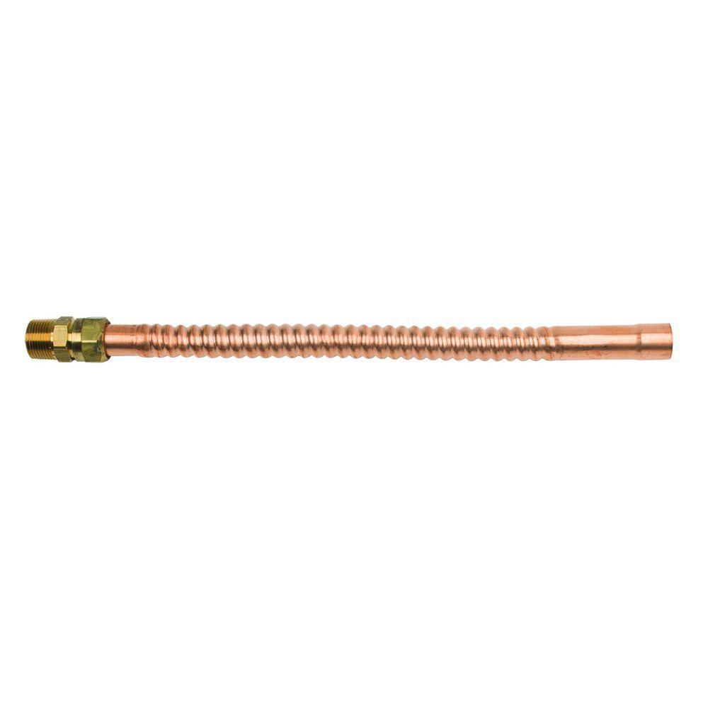 3/4 in. FIP/MIP x 3/4 in. Nominal Male/Female Sweat x 15 in. Copper Water Heater Connector (7/8 in. O.D.)