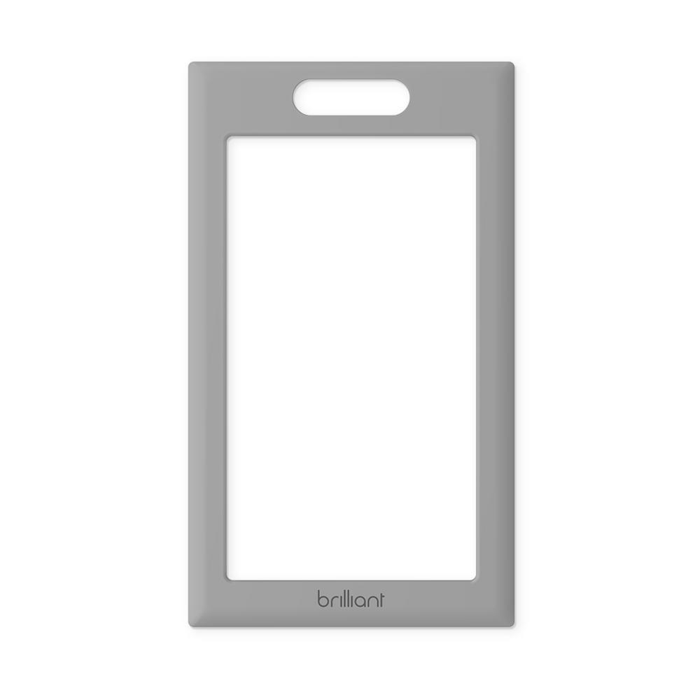 Smart Home Control 1-Switch Panel Snap-On Frame in Gray