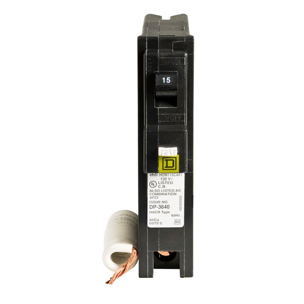 Homeline 15 Amp Single-Pole Combination Arc Fault Circuit Breaker