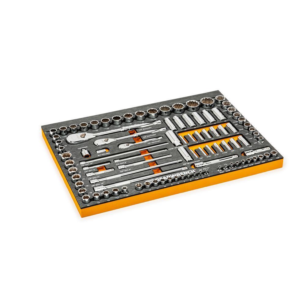 1/4 in., 3/8 in., 1/2 in. 120XP EVA Socket Tray Mechanics Tool Set (94-Piece)