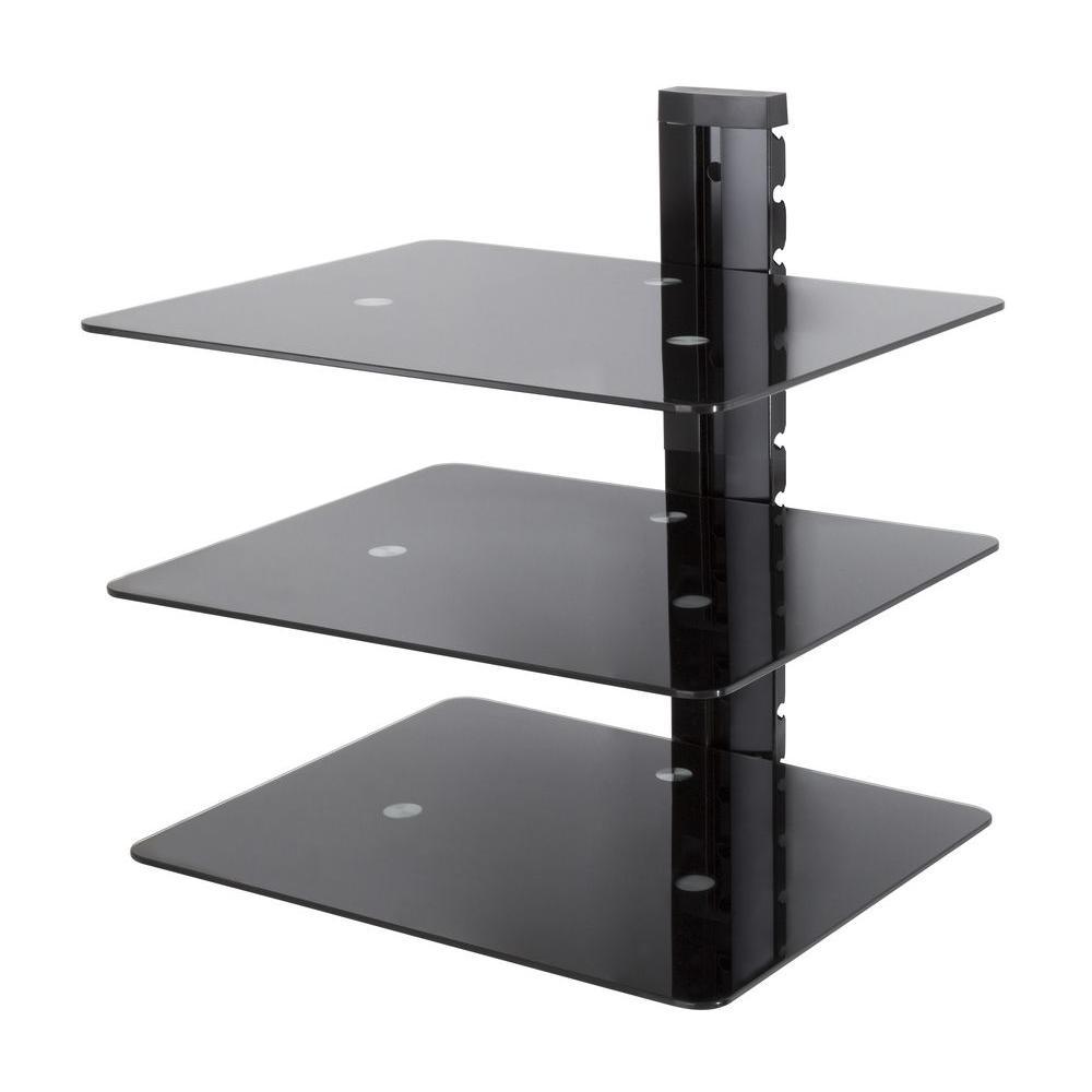 Wall Mounted AV Component Shelving Bracket, 3 Shelf