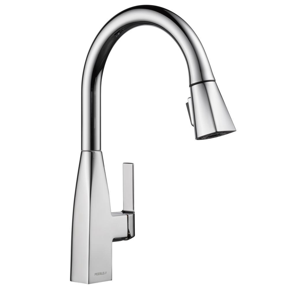 Xander Single-Handle Pull-Down Sprayer Kitchen Faucet in Chrome