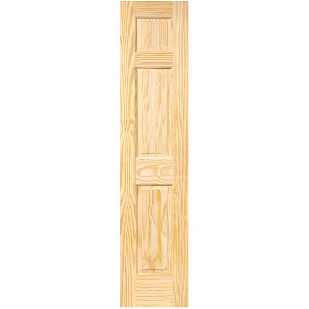 18 in. x 96 in. 6-Panel Pine Unfinished Solid Core Interior Door Slab