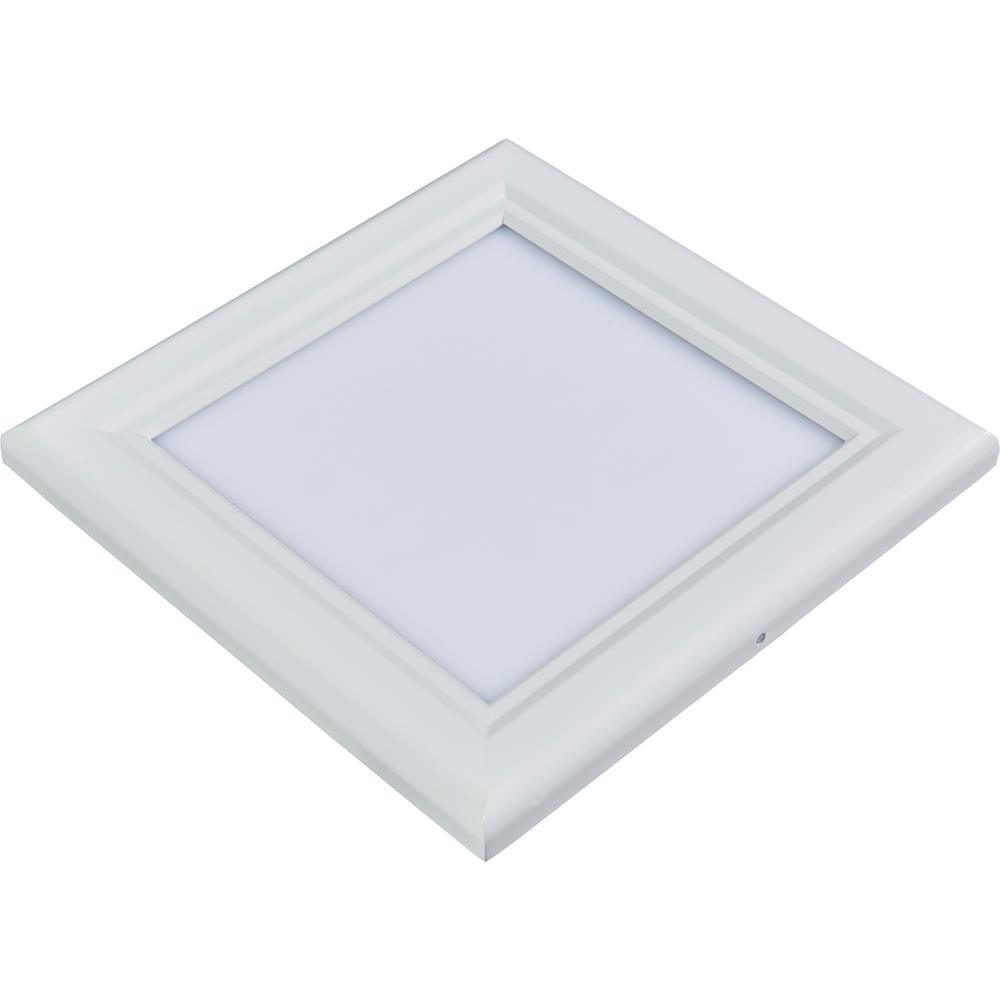 1 ft. x 1 ft. 15-Watt White Dimmable Edge-Lit 4000K Flat Panel Integrated LED Flushmount Wraparound