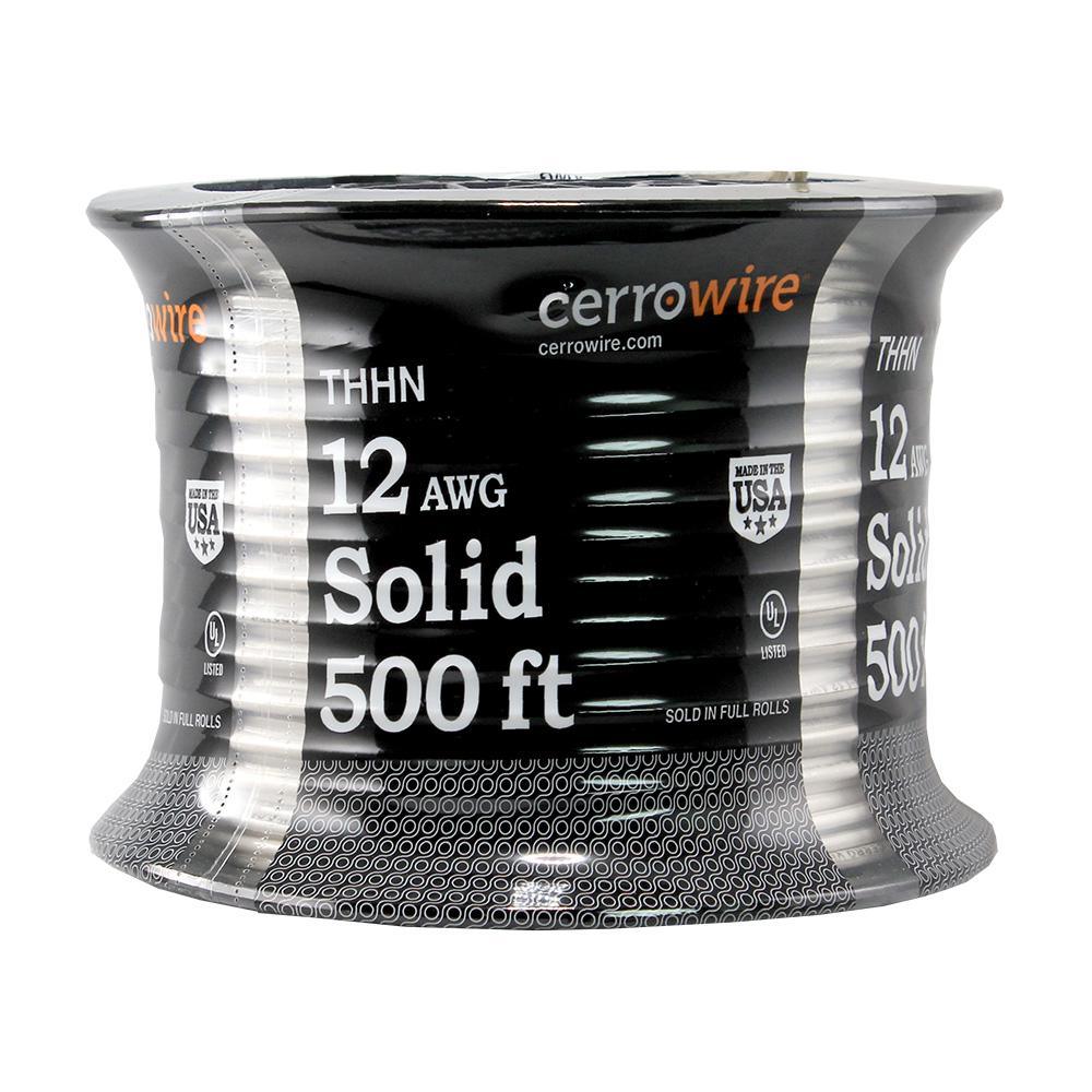 500 ft. 12/1 White Solid THHN Wire