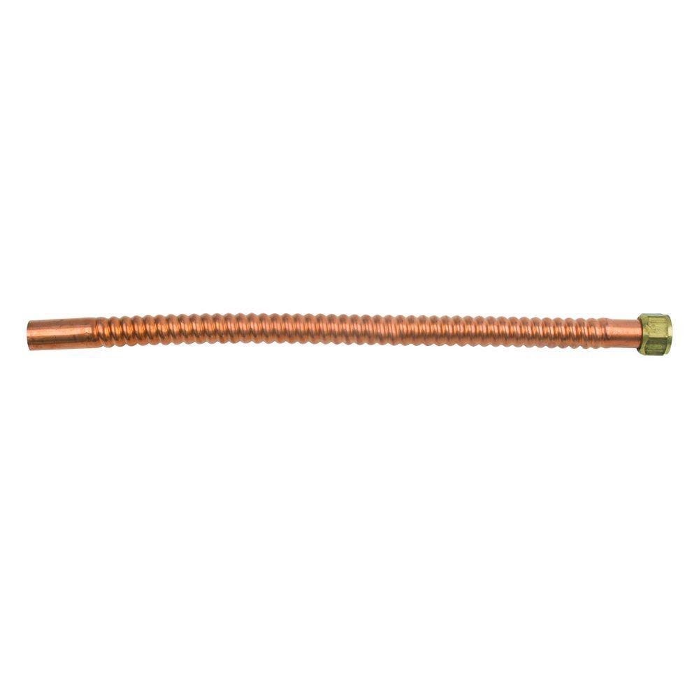 3/4 in. FIP x 3/4 in. Nominal Male Sweat x 18 in. Copper Water Heater Connector (7/8 in. O.D.)