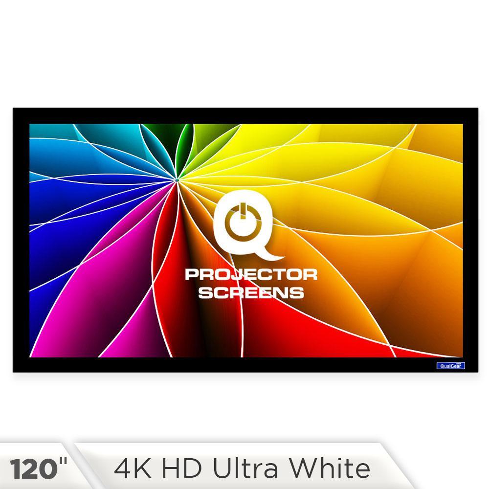 Fixed Frame Projector Screen - 16:9, 120 in. 4K HD Ultra White 1.2 Gain