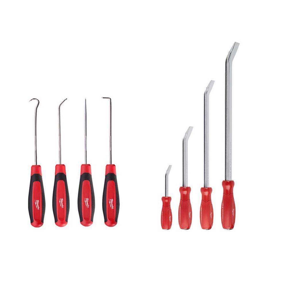 Pry Bar Set with Hook and Pick Set (8-Piece)