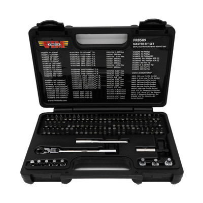 VIM Tools 89 Pc. Flex Ratchet Bit & Socket Set - 1/4'' Hex Dr. (FRBS89)