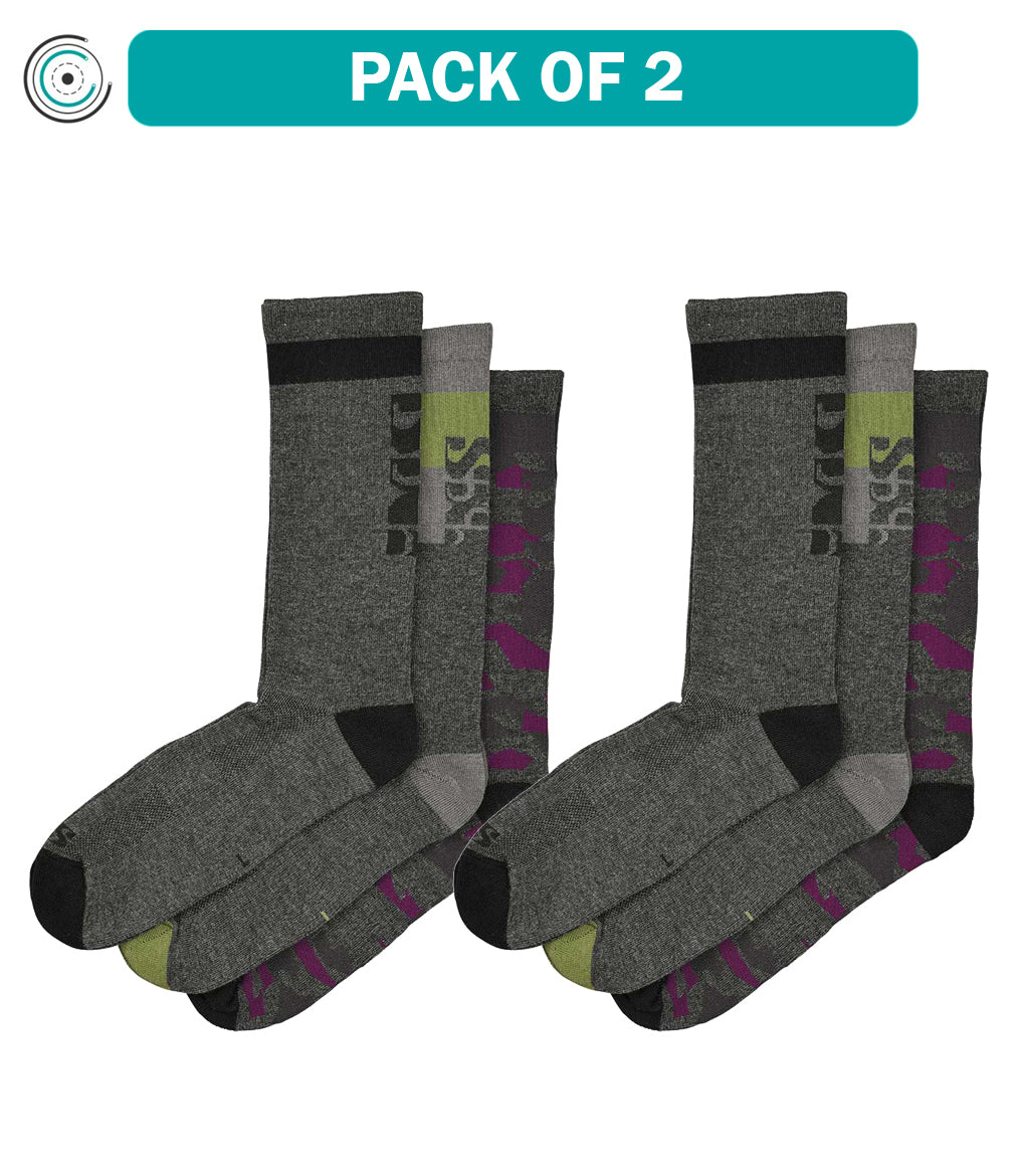 Pack of 2 iXS Triplet socks (3-pack) multicolor S
