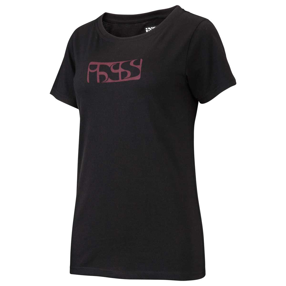 iXS Brand Tee Women Aubergine-Black 34 | 60% Polyester, 40% Cotton