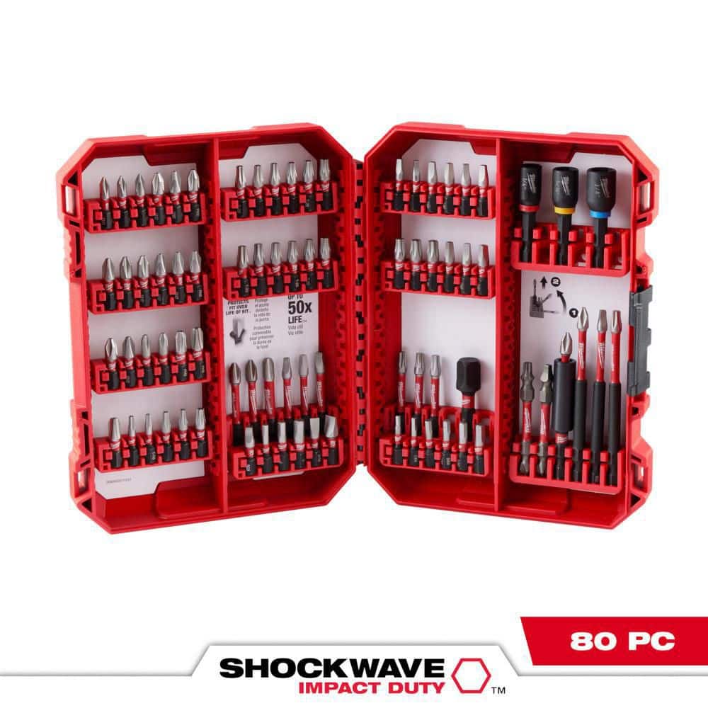 Milwaukee SHOCKWAVE Impact-Duty Alloy Steel Screw Driver Bit Set (80-Piece)