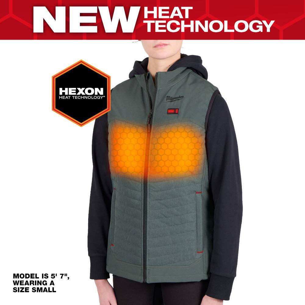 Milwaukee Women's Small M12 12V Lithium-Ion Cordless AXIS Green Heated Vest Kit with (1) 2.0 Ah Battery and Charger