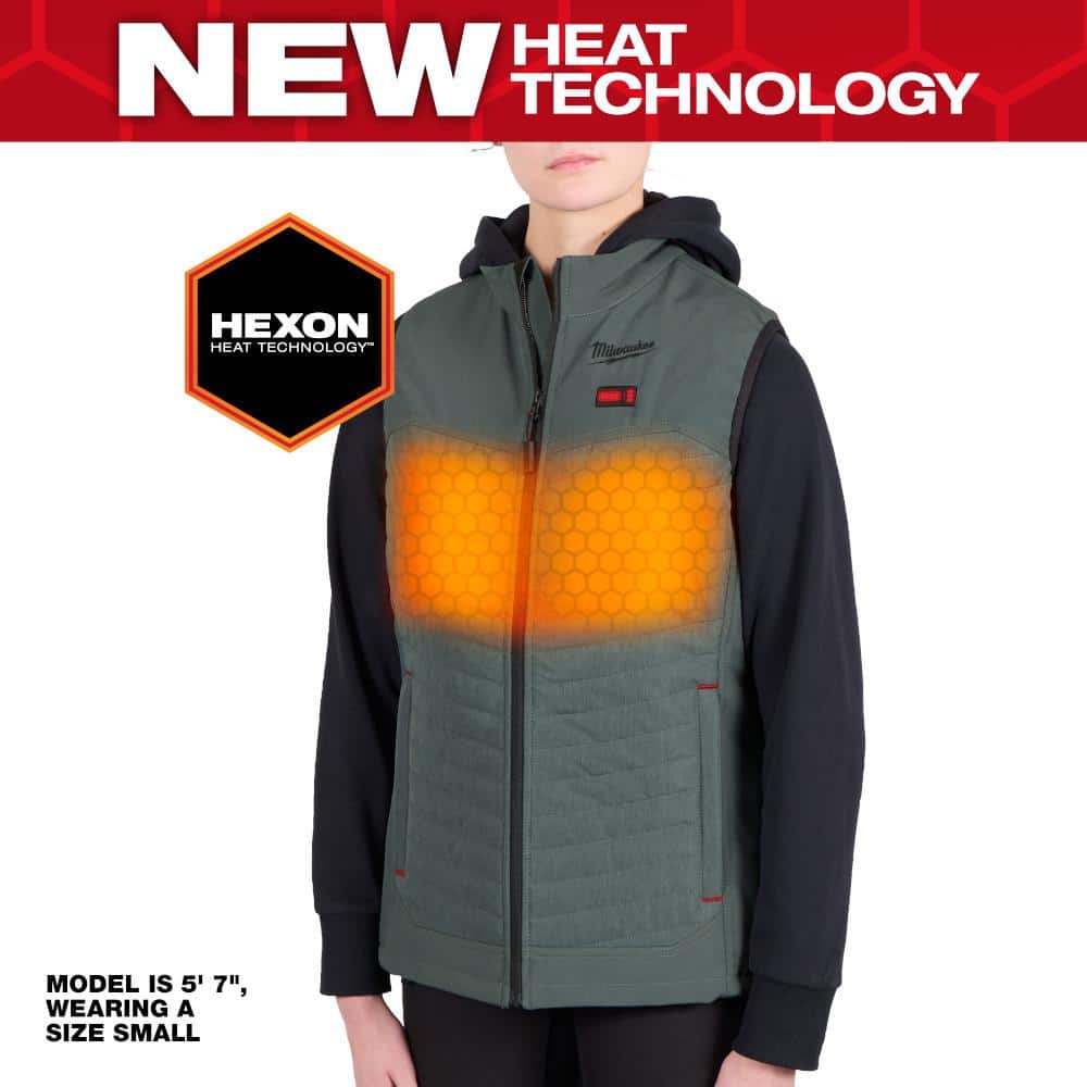 Milwaukee Women's X-Large M12 12V Lithium-Ion Cordless AXIS Green Heated Vest Kit with (1) 2.0 Ah Battery and Charger