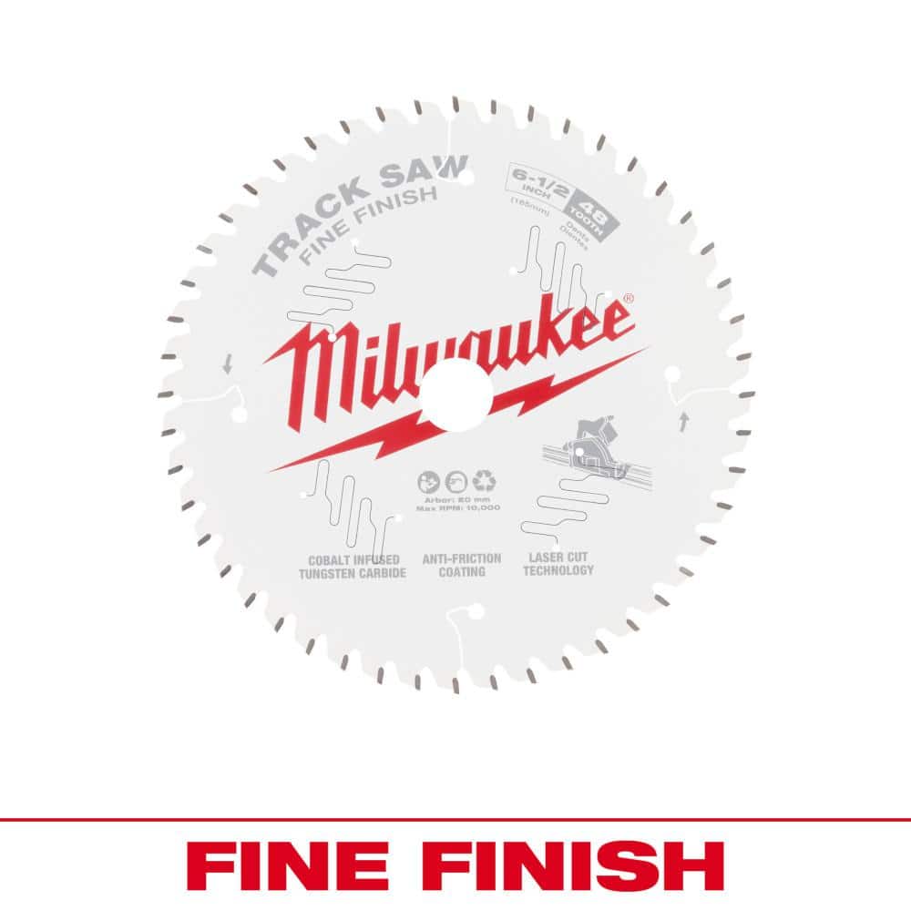 Milwaukee 6-1/2 in. x 48-Tooth Fine Finish Track Saw Blade (1-Pack)
