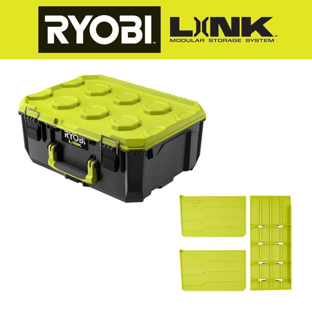 RYOBI LINK Medium Toolbox with LINK Medium Toolbox Dividers