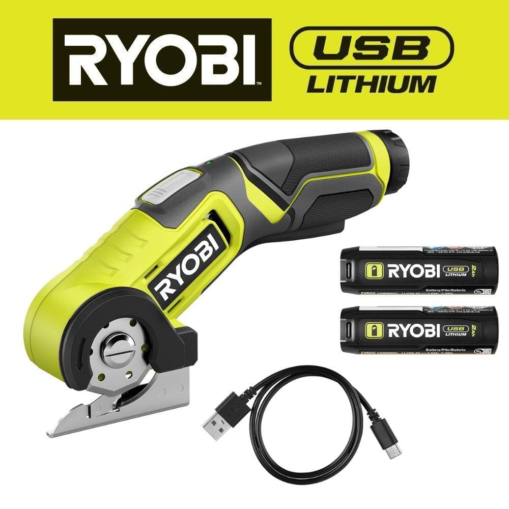 RYOBI USB Lithium Power Cutter Kit with USB Lithium 2.0 Ah Lithium Rechargeable Battery