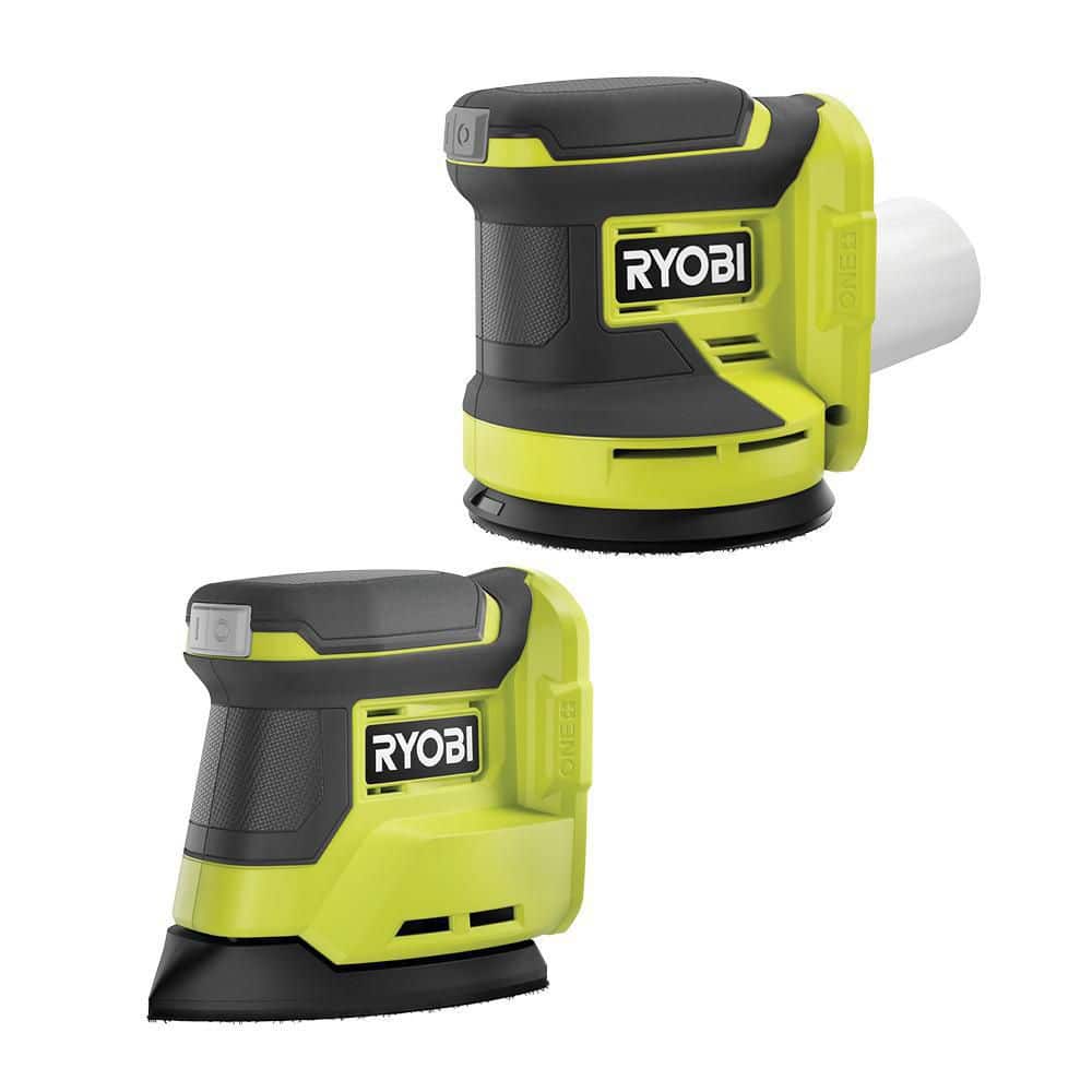 RYOBI ONE+ 18V Cordless 2-Tool Combo Kit with Random Orbit Sander and Corner Cat Finish Sander (Tools Only)