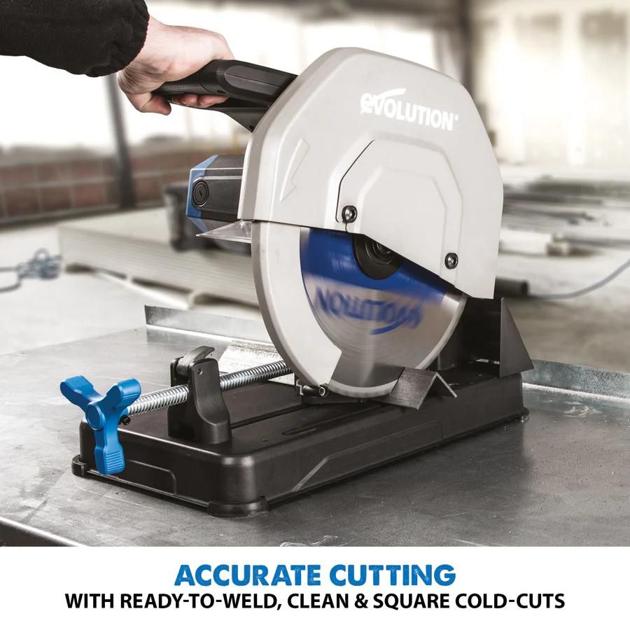 Evolution 14" Metal Cutting Chop Saw with Mild Steel Blade S355CPSL - Image 4