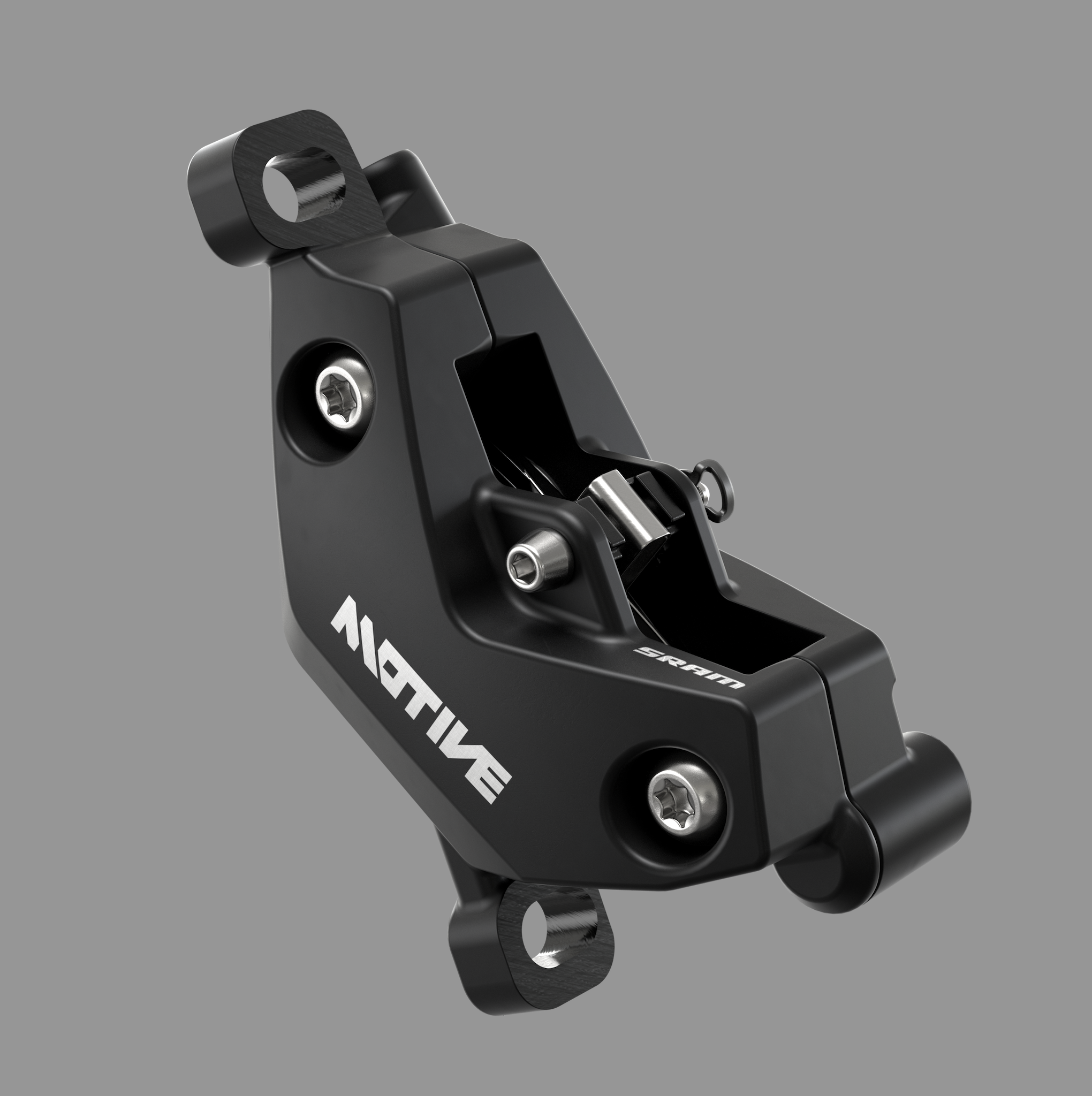 SRAM Motive Bronze Disc Brake Caliper Assembly - Front/Rear, Post Mount, 4-Piston, Diffusion Black, A1+