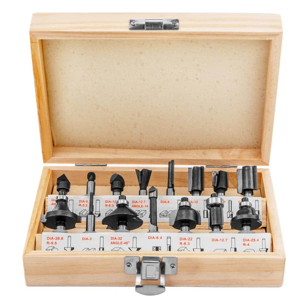 Stark Carbide Starter Router Bit Set (15-Piece)