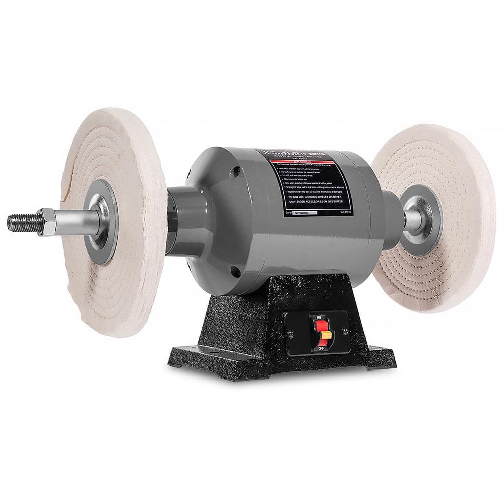 XtremepowerUS 10 in. 1 HP 750-Watt Benchtop Dual Pad Polishing Grinder Buffer