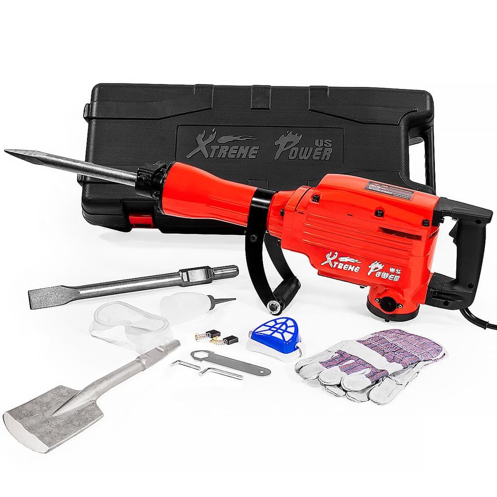 XtremepowerUS 2200-Watt Heavy-Duty 27 in. Electric Demolition Jack Hammer Concrete Breaker with Asphalt Cutter Chisel Bit